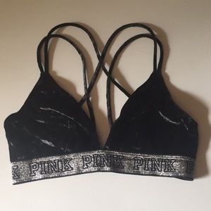 Victoria’s Secret black velvet bralet